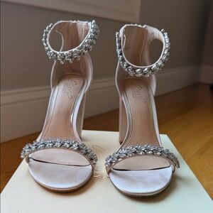 Jewel Badgley Mischka Crystal-Embellished Heels